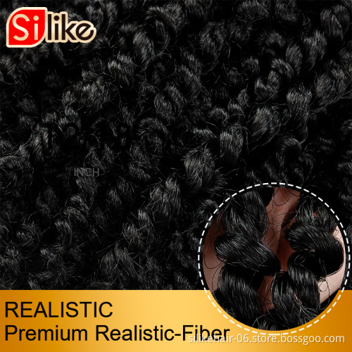 Spring Twist Hair Prelooped Crochet Braids Synthetic Hair Extension Passion Twist Braiding Bomb Twist Crochet Hair12" 18